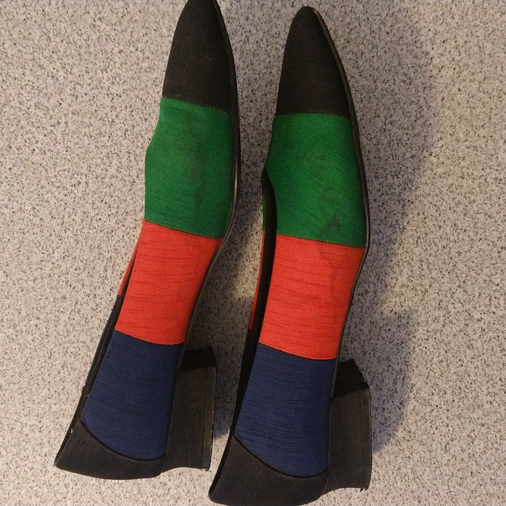 Rafaela Multi color Low Heel Ladies Vintage Shoes